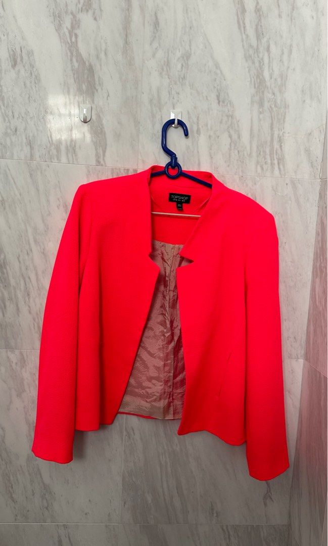 Topshop neon pink blazer Women s Fashion Coats Jackets and Outerwear on Carousell