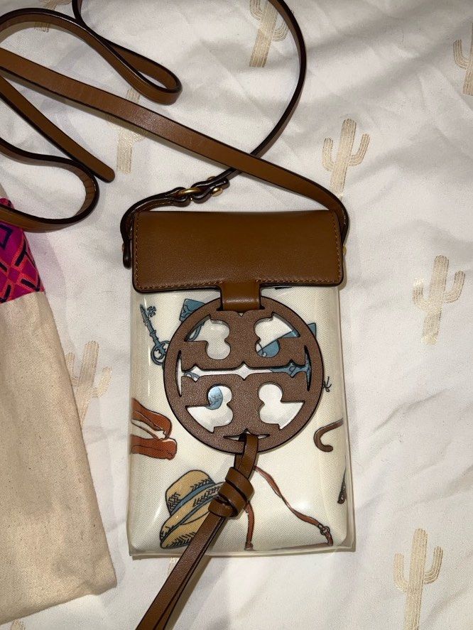 Tory Burch bag miller crossbody phone clear printed Carousell