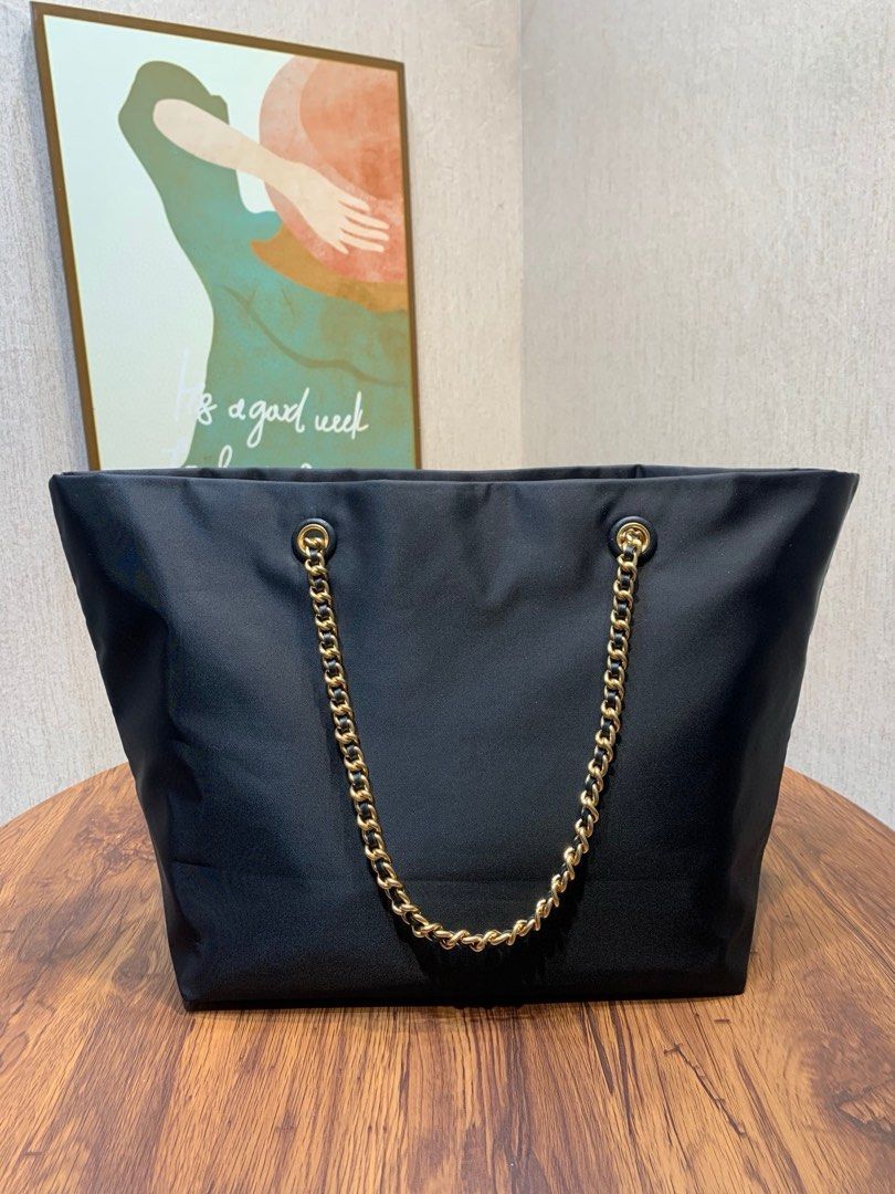 Tory Burch Ella nylon chain tote bag handbag shoulderbag, Women's