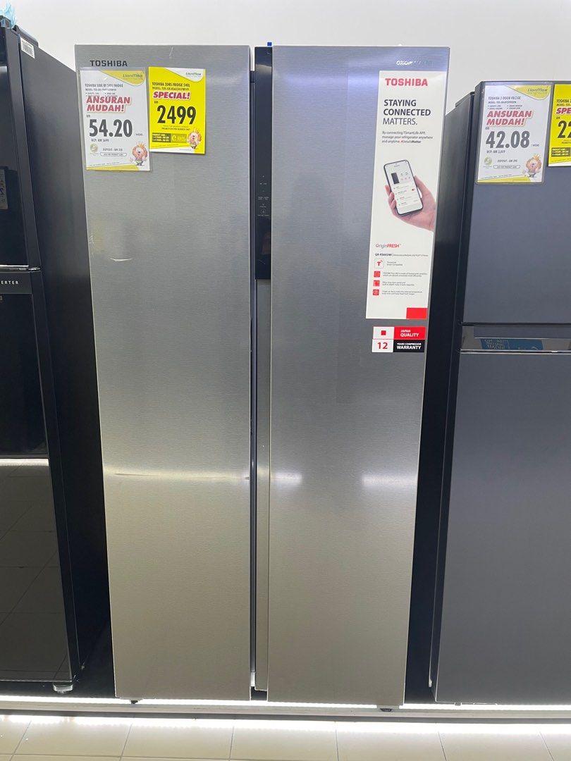 TOSHIBA SIDE BY SIDE FRIDGE‼️‼️, TV & Home Appliances, Kitchen ...