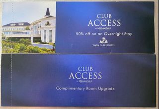 Twin Lakes 50% off voucher and room upgrade