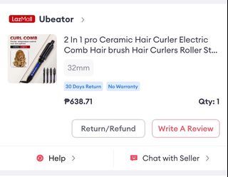 Ubeator 2-in-1 hair brush and curler