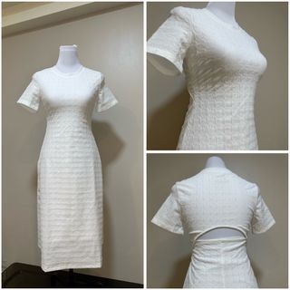 Urban revivo textured white dress