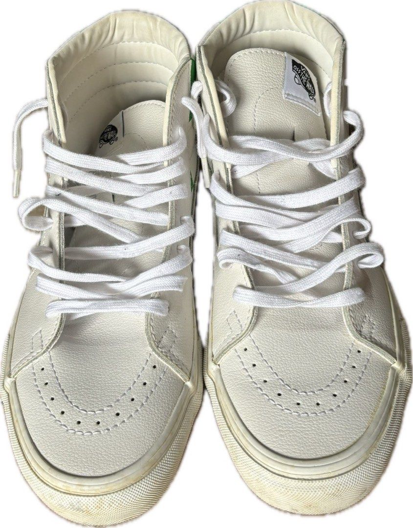 Vans sk8 white leather outlet