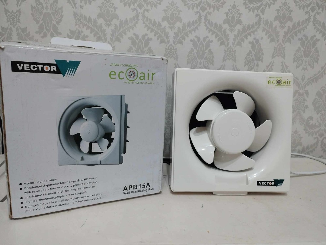 VECTOR Wall Ventilating Fan, APB15A, Furniture & Home Living, Lighting ...