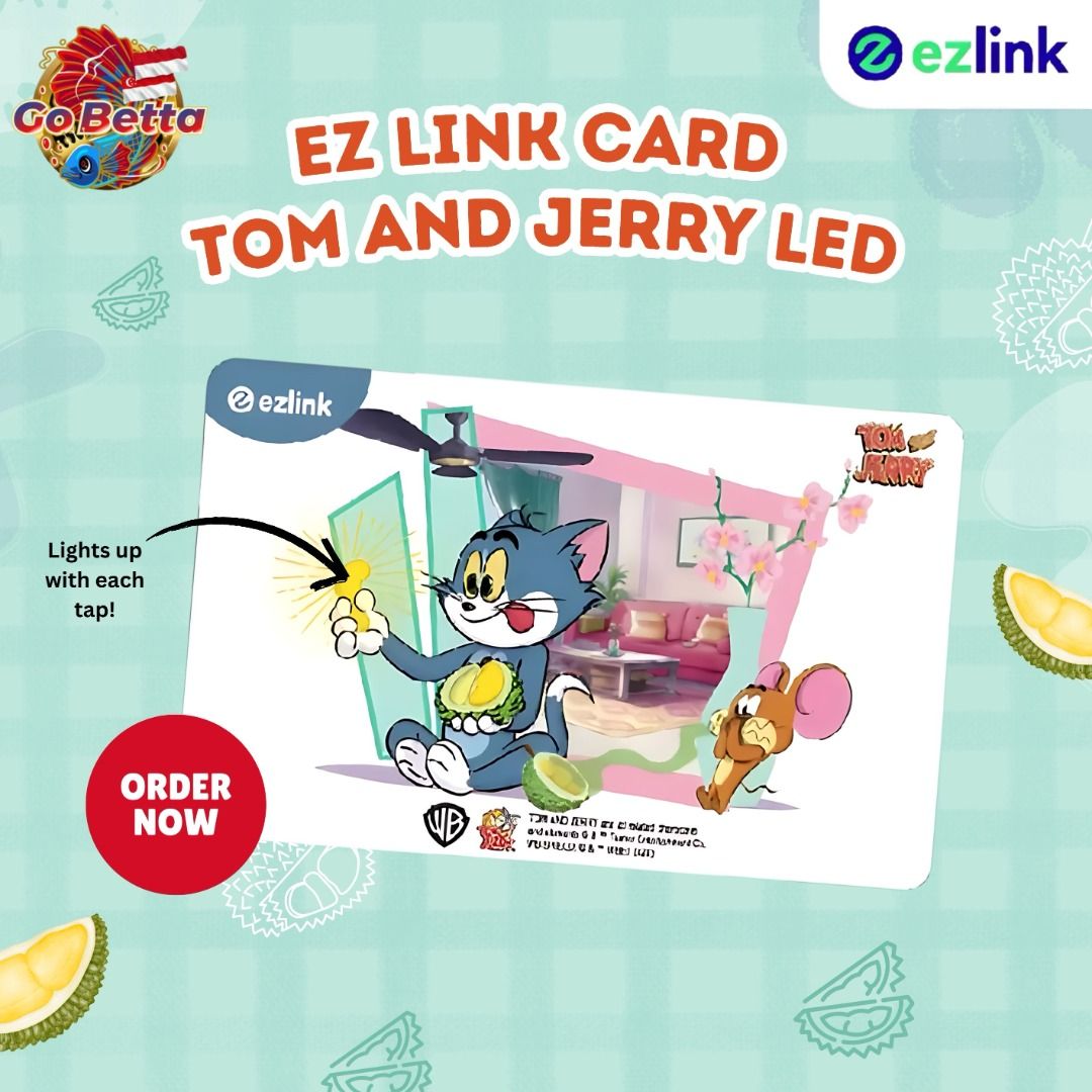 Warner Bros SimplyGo EZ-Link Card MRT Bus Ez Link Cards Tom and Jerry ...