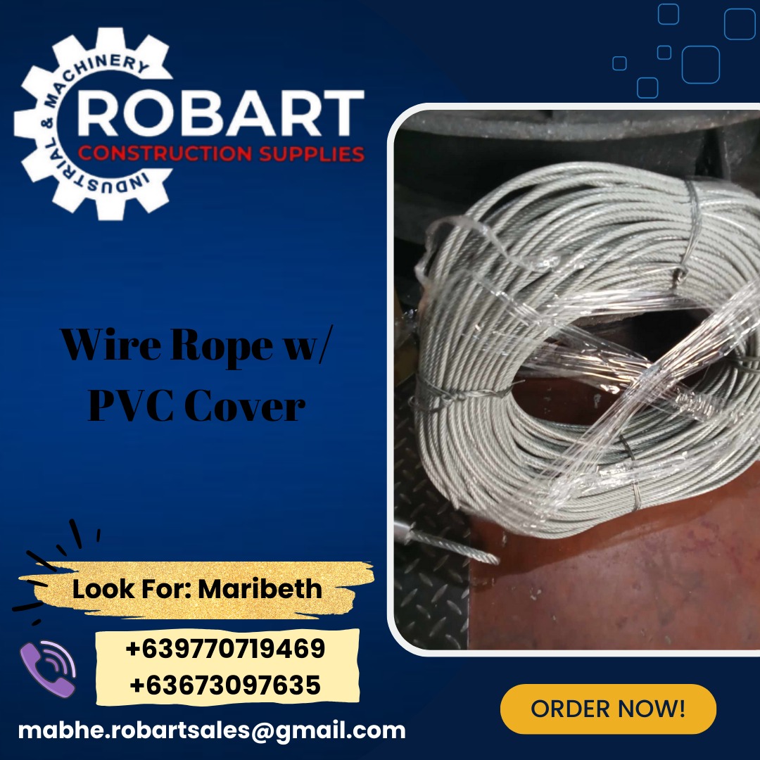 wire rope w/ pvc cover, Commercial & Industrial, Construction Tools ...
