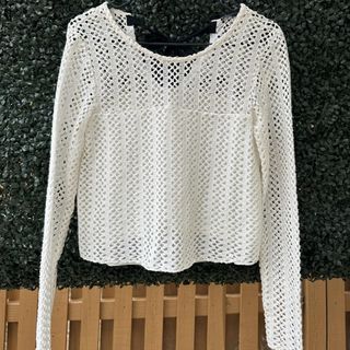 Zara collection long sleeves crop top and bikini crochet summer set preloved bundle
