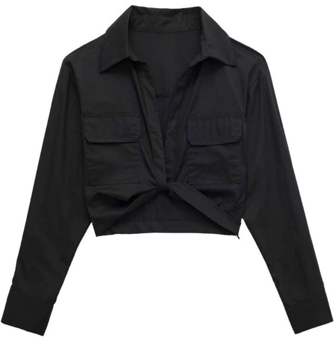 Zara Cropped Longsleeves (Category: Blouses) located in Quezon City. Submitted by _junooo (Listing ID 1301664384, Image 1). Description: Tag no longer attached Never worn just washed.