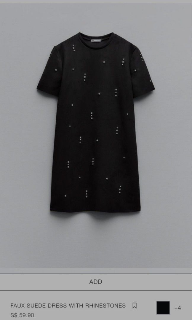 Free Chanel Dior shopping bag Zara dress faux suede leather dress blink  punk party rhinestones, Women's Fashion, Dresses & Sets, Evening dresses &  gowns on Carousell
