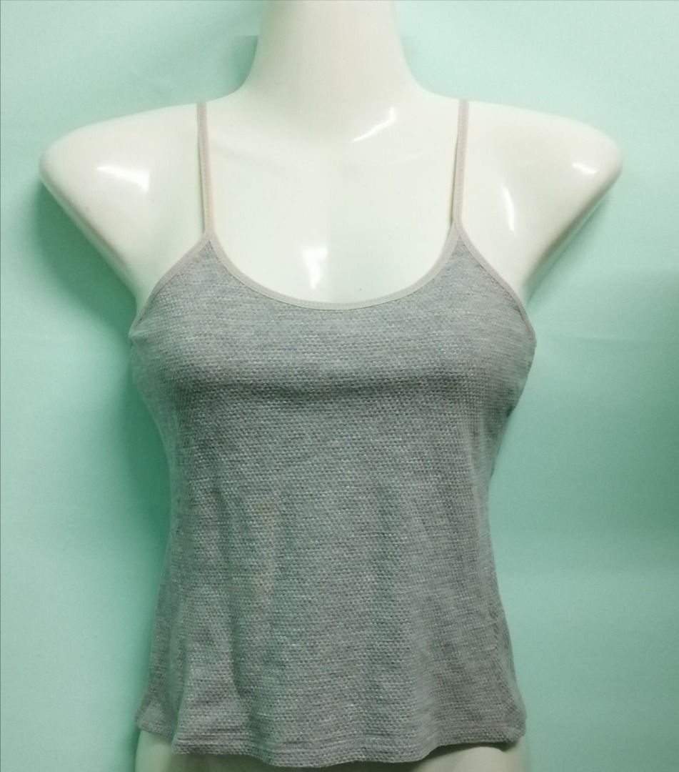 Gray spaghetti strap top clearance
