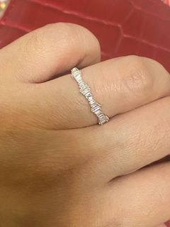 14k Diamond Baguettes Half Eternity Ring