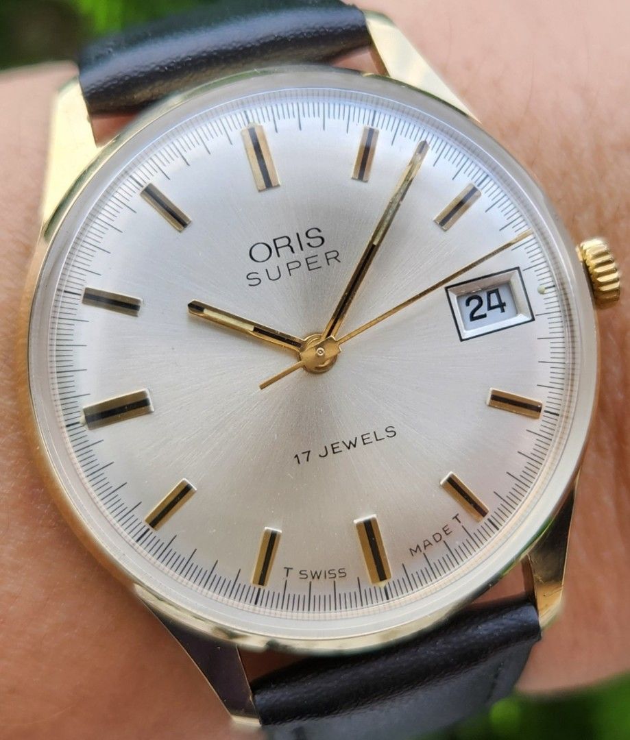 1970s ORIS Super mens watch serviced in full working condition jam vintage jalan elok dan setting elok Men s Fashion Watches Accessories Watches on Carousell