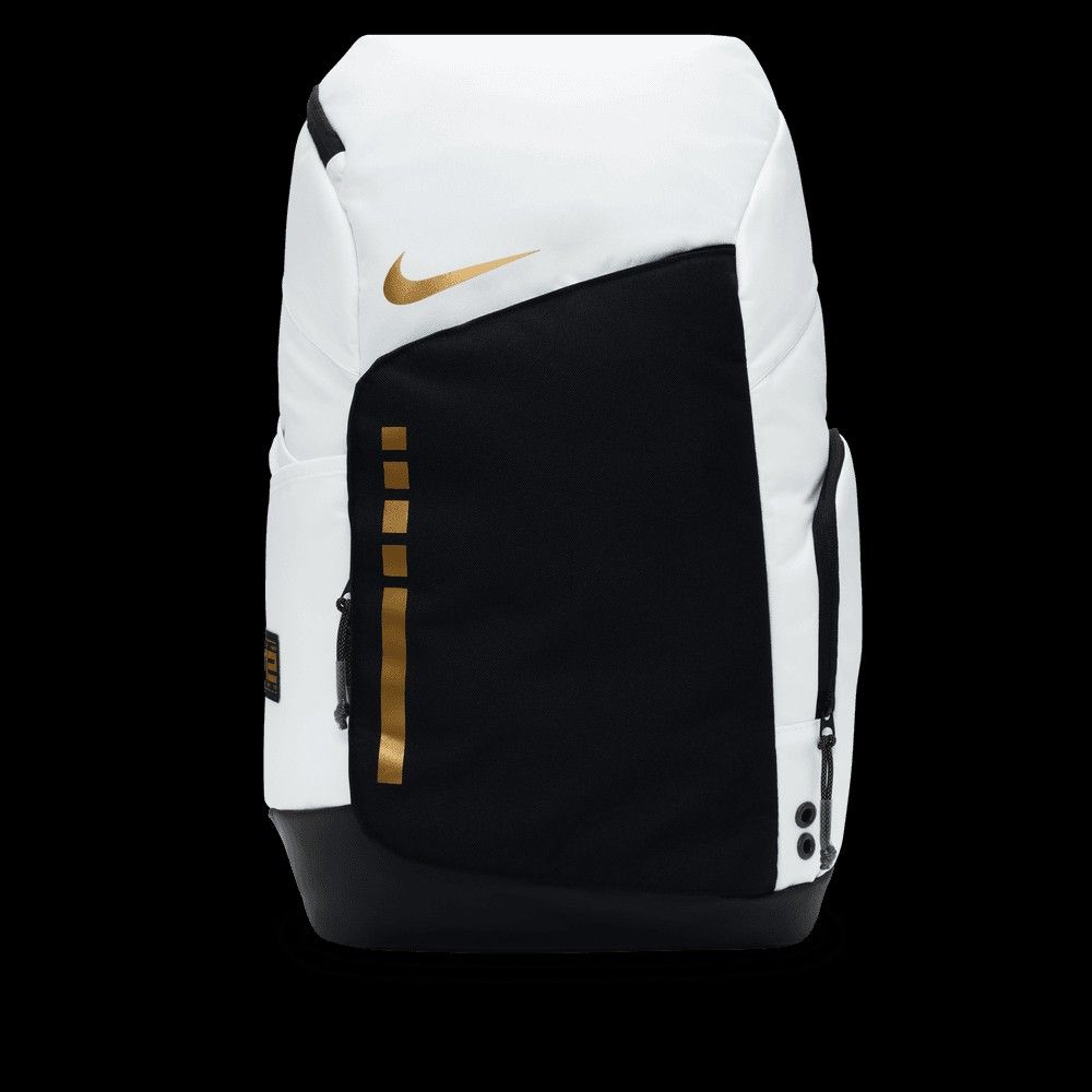 authentic instock Nike elite hoops backpack Nike Hoops Elite Backpack 32L White Black Gold