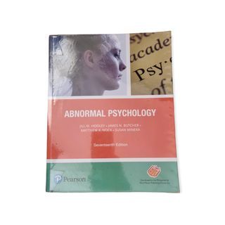 Abnormal Psychology (17th edition) by Hooley, Butcher, Nock, and Mineka