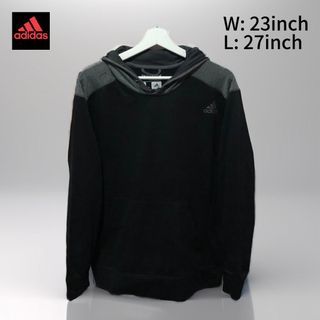 Adidas hoodie black and gray jacket cotton large