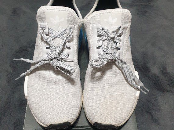 Adidas NMD R1 Bright Cyan Junior Women Shoes Size US 5, Women's Fashion,  Footwear, Sneakers on Carousell