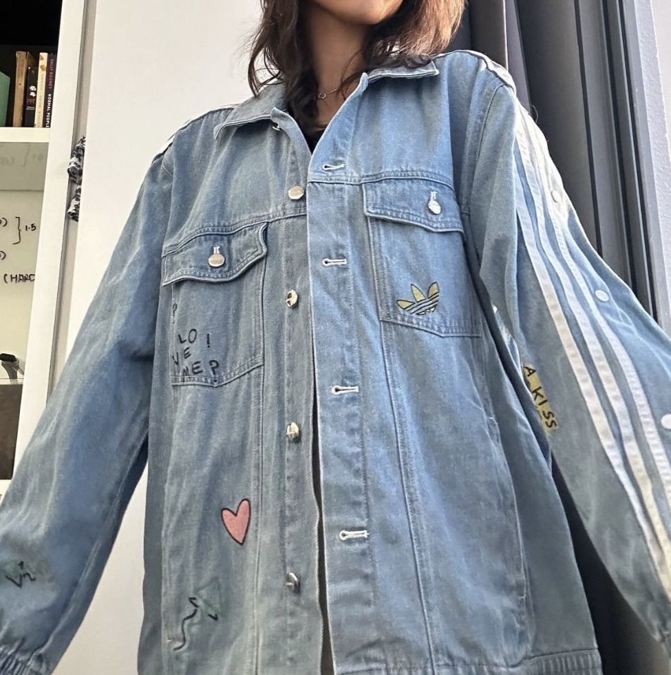 ADIDAS Originals X Fiorucci Denim Jacket Women s Fashion Coats Jackets and Outerwear on Carousell