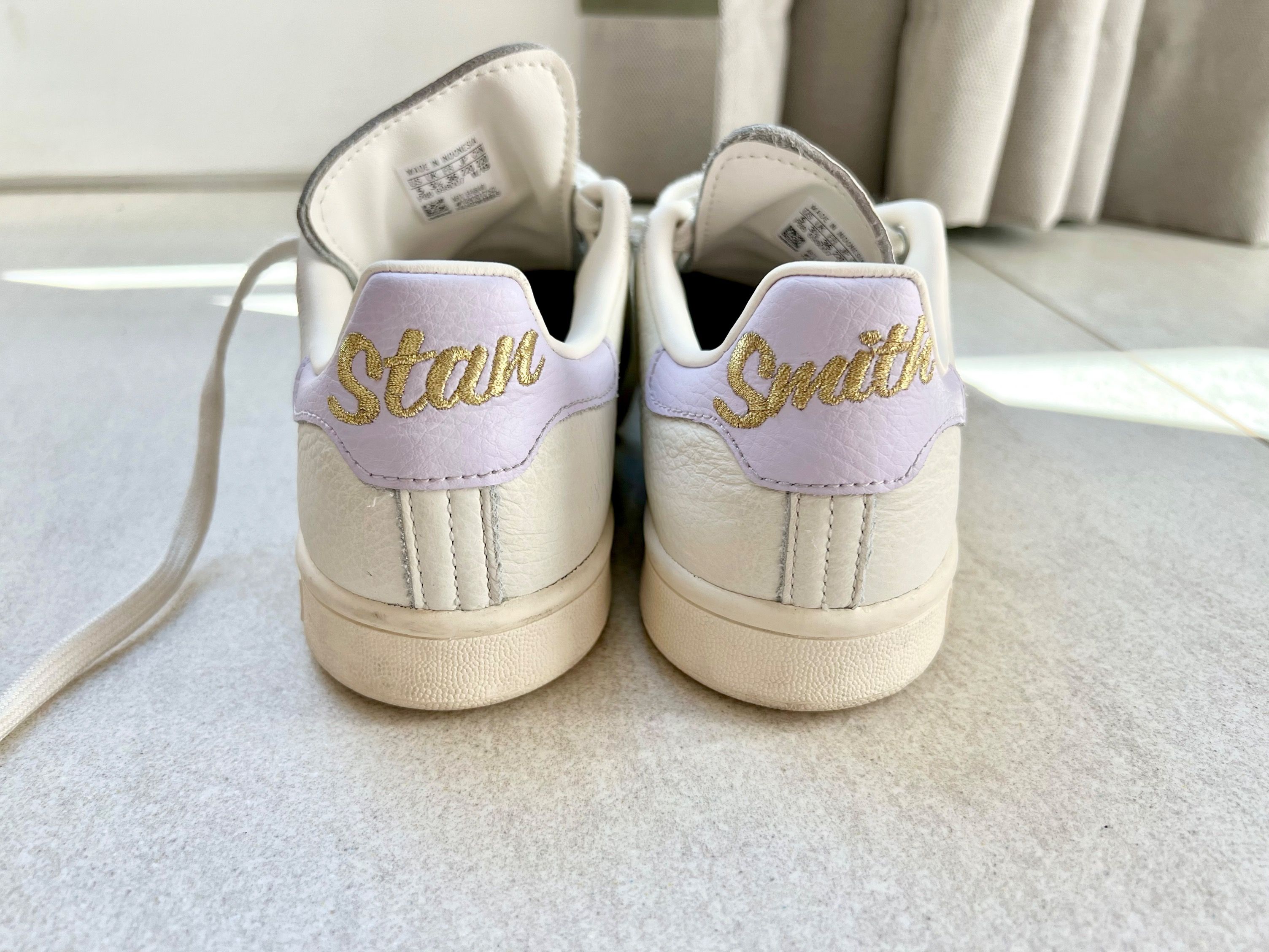 Stan smith off white gold metallic hot sale