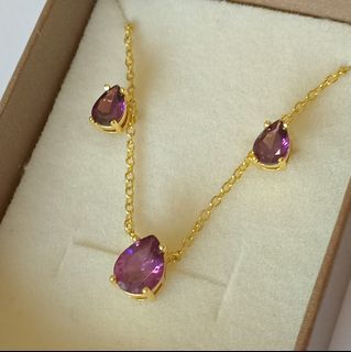 Necklace Earrings Birthstone KLAD Brand Amethyst jewelry set 