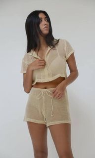 Araw The Line Volley Top in Mesh Natural