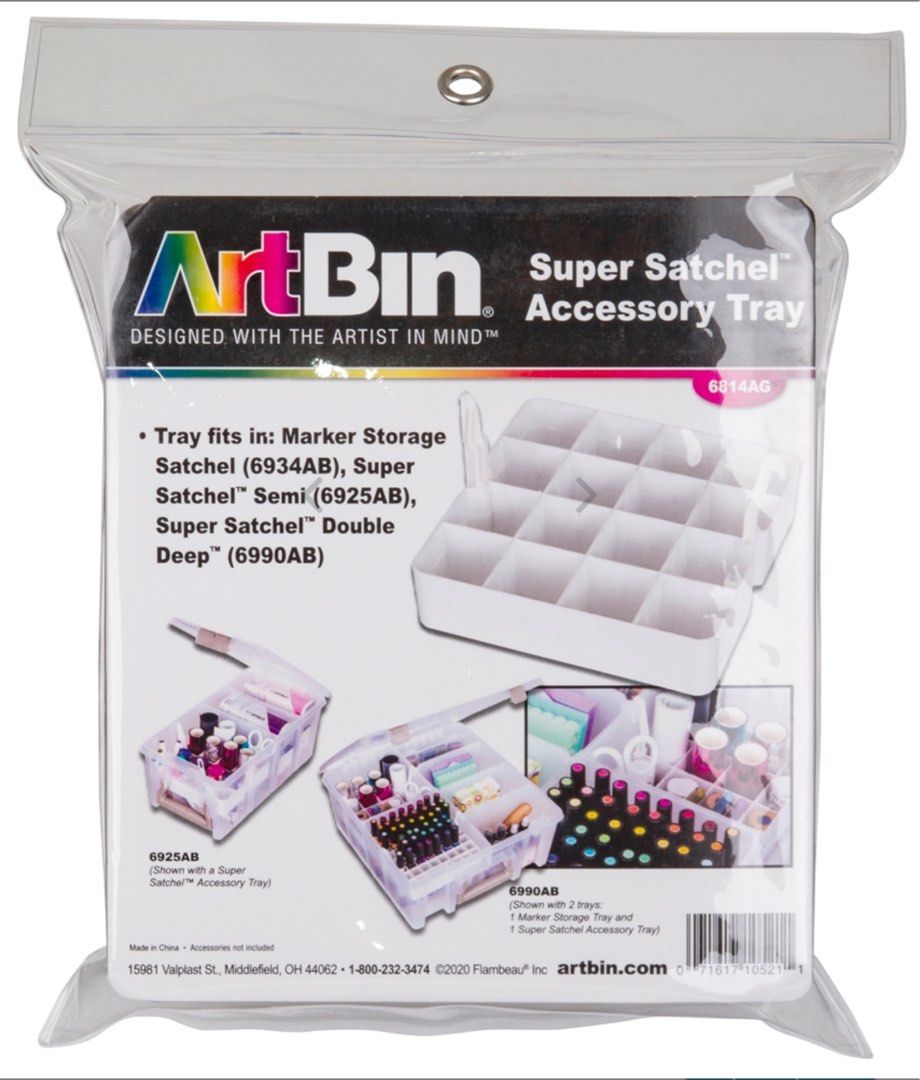 ArtBin Marker Storage Tray (Category: Craft Supplies & Tools) located in Cavite. Submitted by sweepmycloset (Listing ID 1301790618, Image 1). Description: ArtBin Marker Storage Tray (retails for ₱800) Great for a variety of supplies: • Cricut joy smart vinyl • 2oz paint bottles • Craft and art implements • Markers, pens, and pencils - Tray fits in: • Marker Storage Satchel (6934AB) • Super Satchel Semi (6925AB) • Super Satchel Double Deep (6990AB