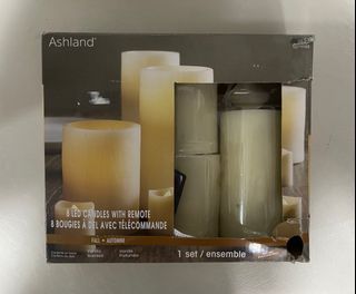 Ashland 8pc LED candle set with remote