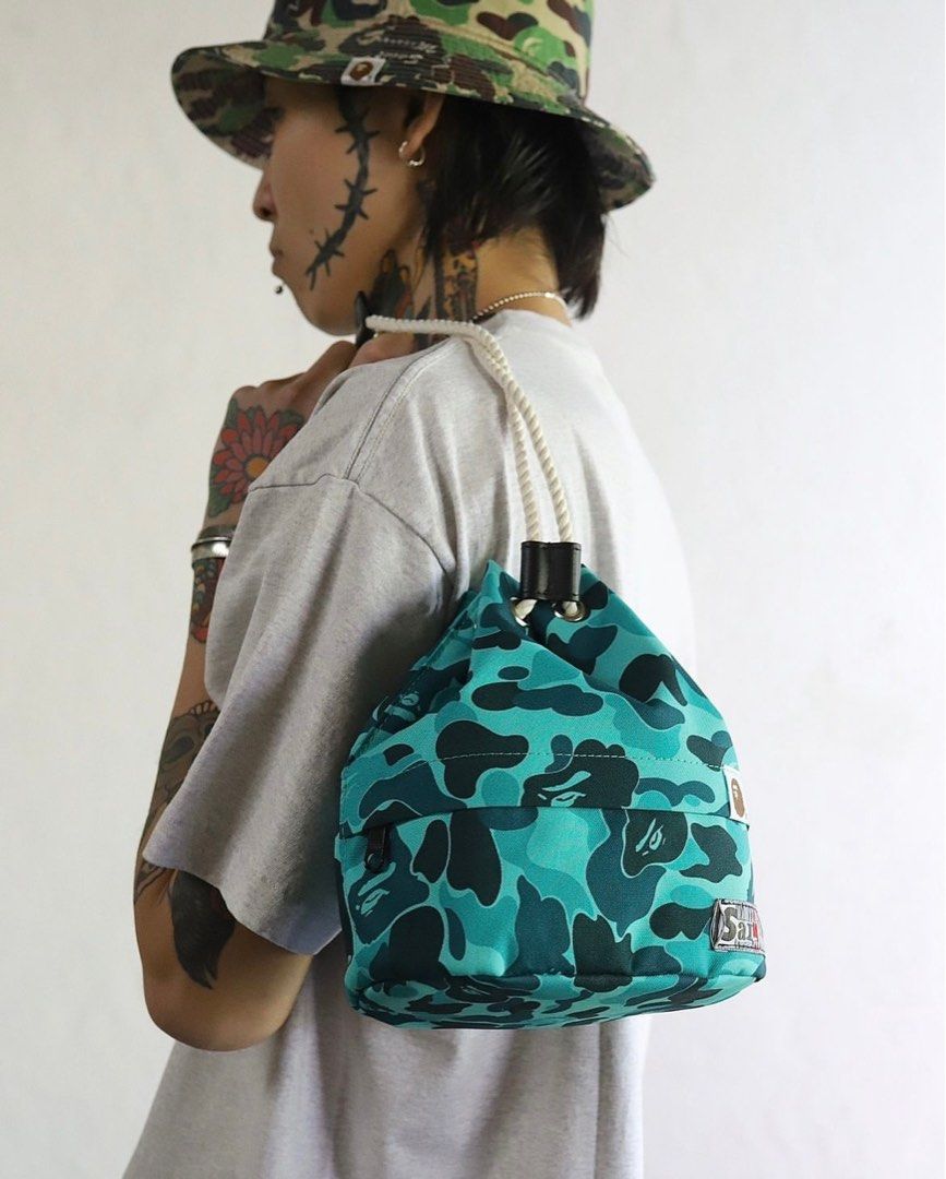 BAPE X SAINT MXXXXXX ROPE SNAP BAG, Men
