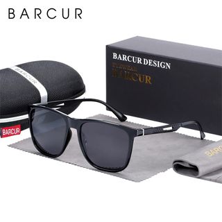 BARCUR 方形太阳眼镜 男士运动偏光太阳镜 女士 铝镁合金镜腿 TR90镜框 太阳眼镜 一副629576144514571116