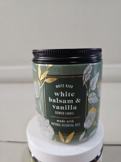 Bath and Body Works Candle 1 Wick White Balsam & Vanilla