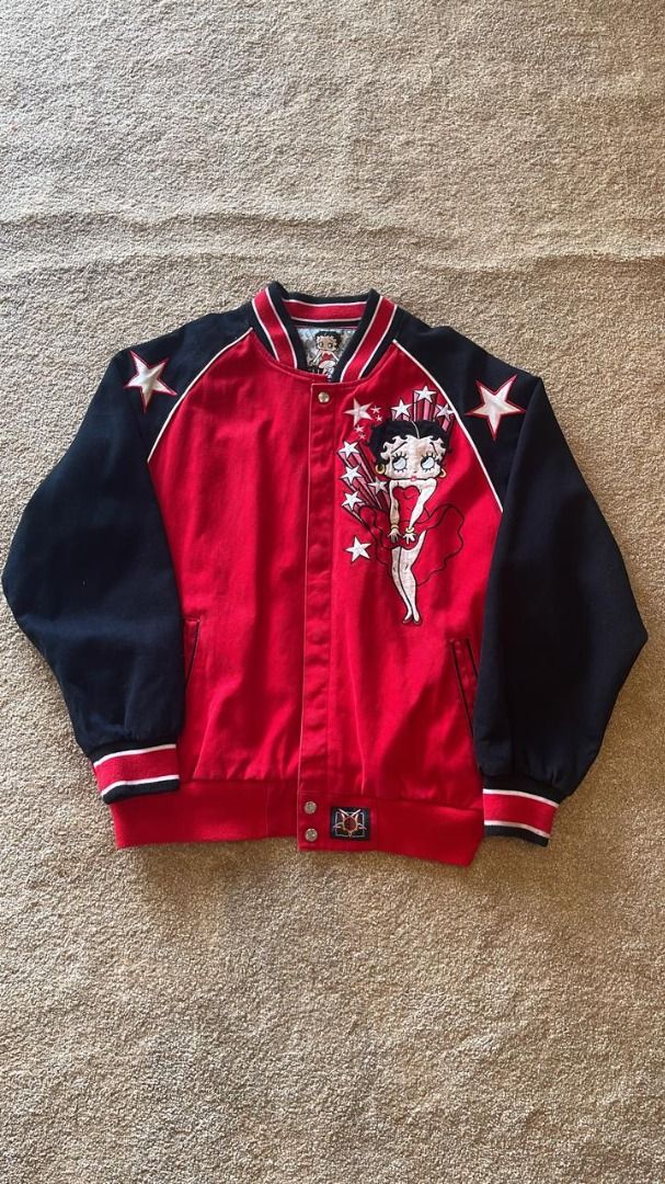 Betty boop jacket JH design rare item Fesyen Pria Pakaian Lainnya di Carousell