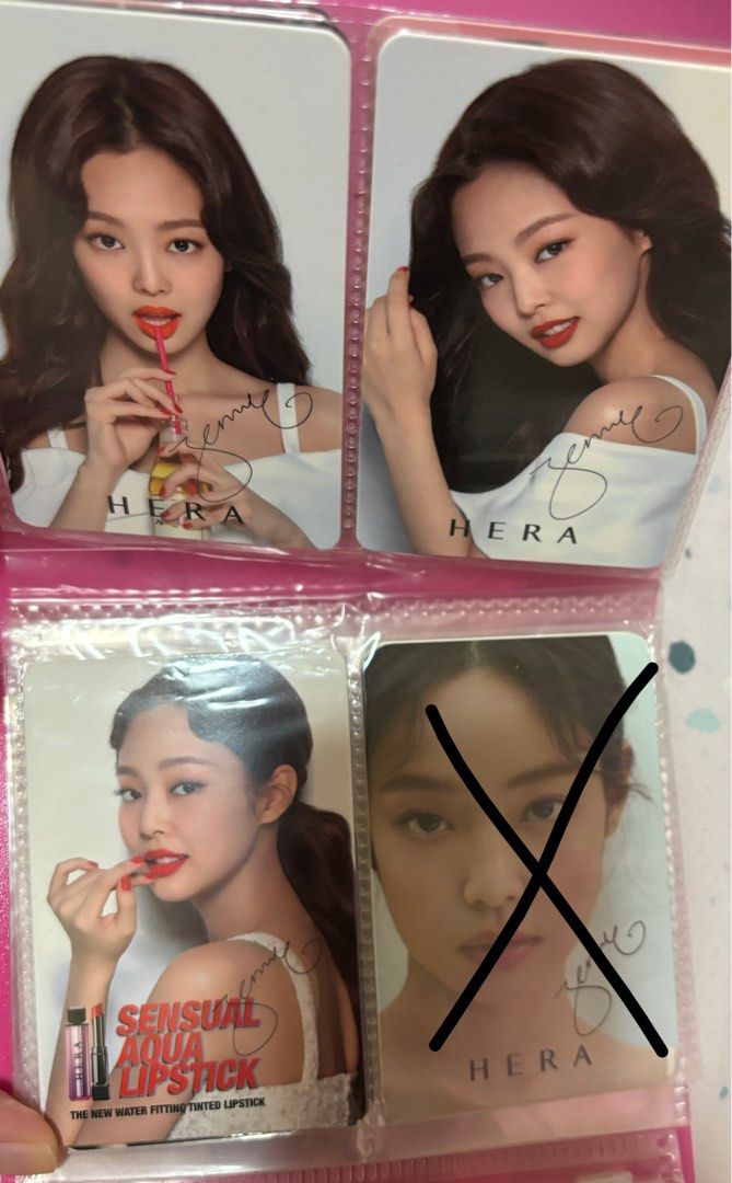 BLACKPINK Jennie official HERA photo cards, Hobbies & Toys
