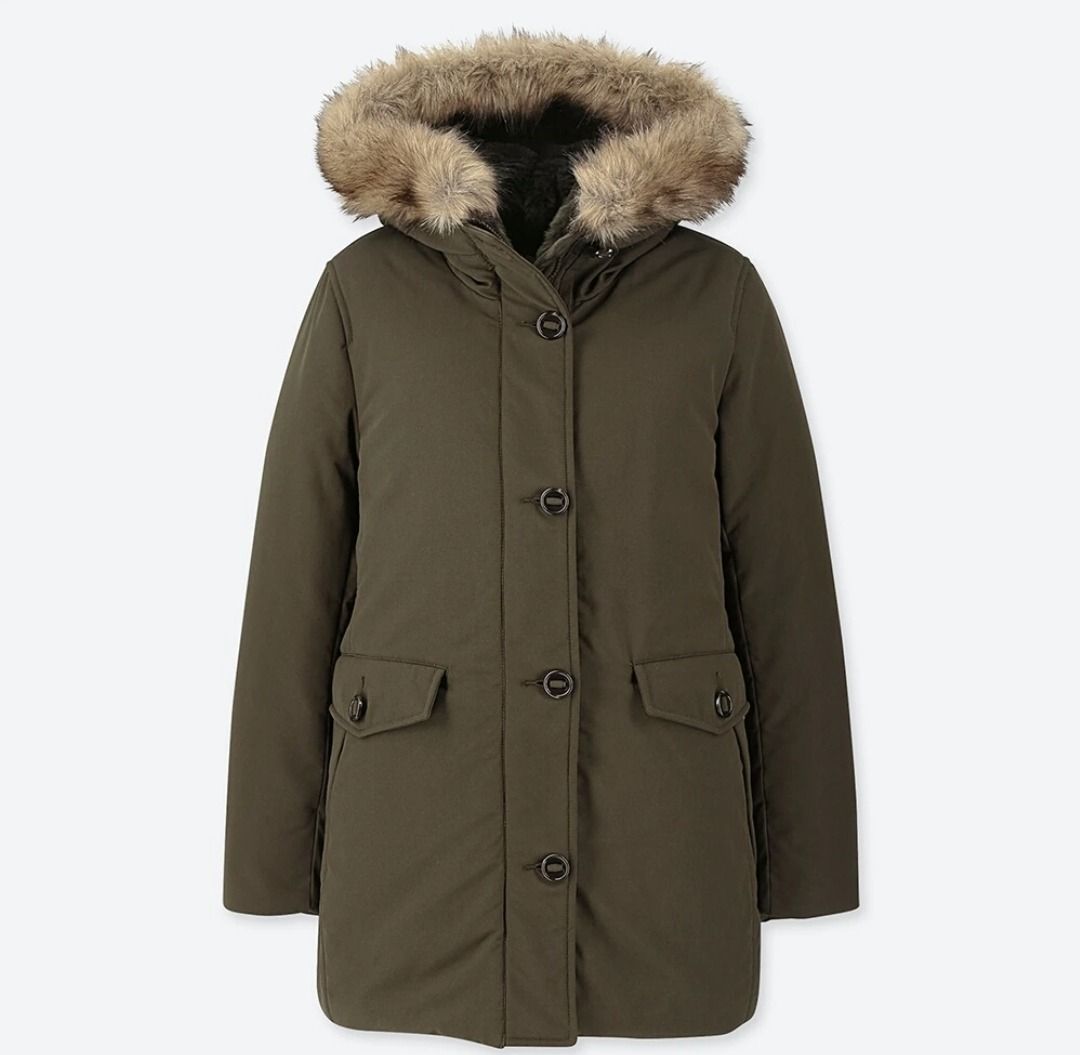 BNWT Uniqlo Women s Hybrid Down Ultra Warm Short Coat Jacket for Winter Dark Green Women s Fashion Coats Jackets and Outerwear on Carousell