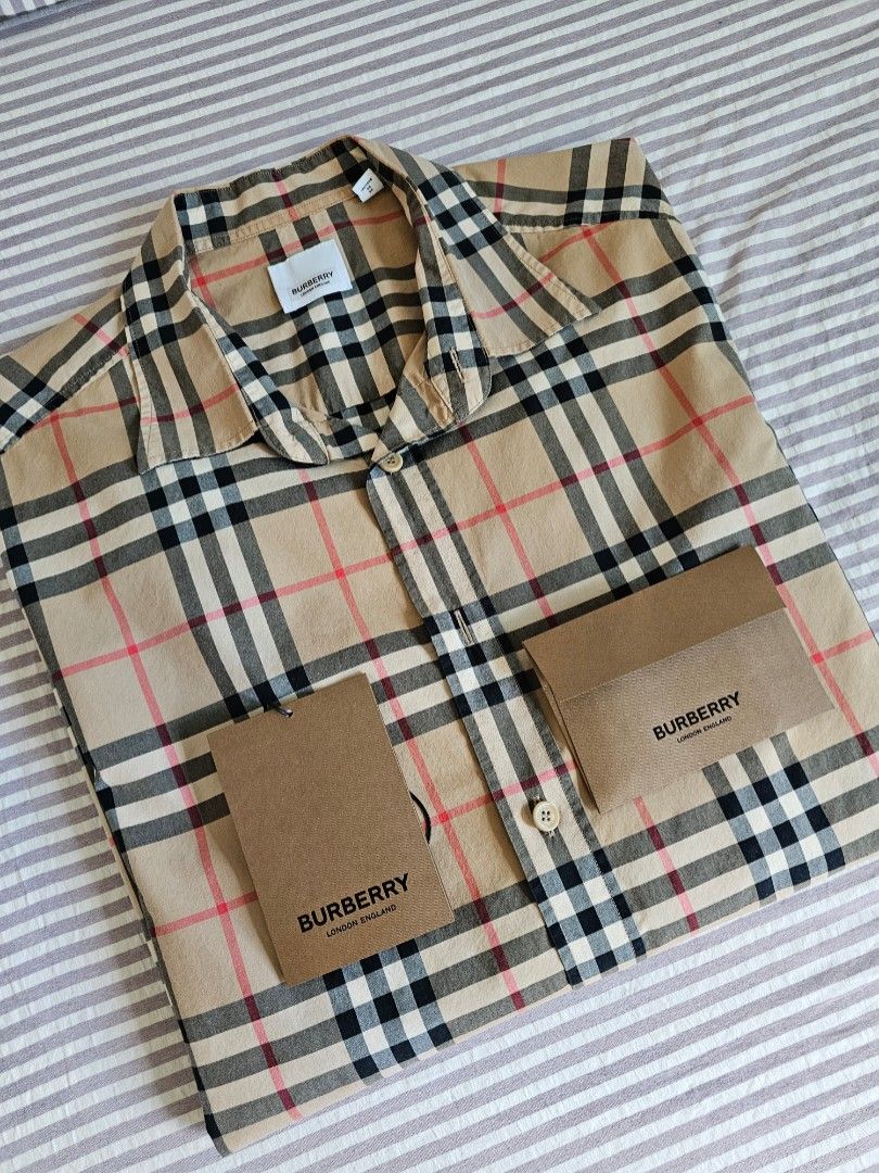 CLEARANCE Burberry Classic Check Print Cotton Long Sleeve Shirt