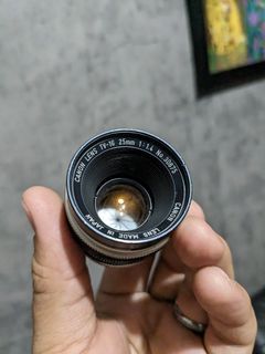 Canon Lens TV-16 / 25mm 1:1.4 MF Lens
- Type C mount Lens