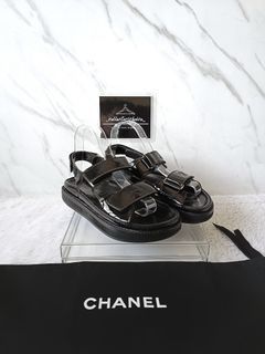 Chanel Dad Spring-Summer Patent Platform Sandals