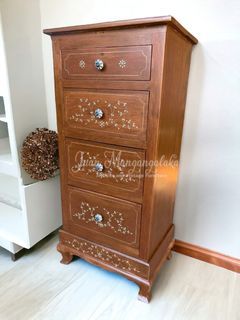 CHEST  OF DRAWERS- SOLID TANGUILE  WOOD