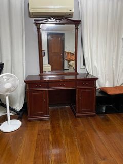 Dressing Table with Mirror Solid Wood