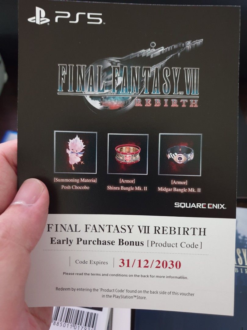Final Fantasy 7 FF7 REBIRTH Deluxe Edition PS5, Video Gaming, Video Games, PlayStation on Carousell