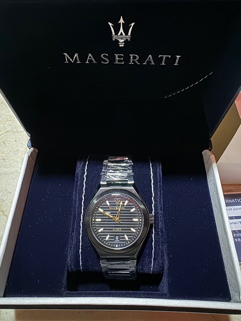 Free Delivery] Maserati TRICONIC Black Quartz 40mm Men's Watch
