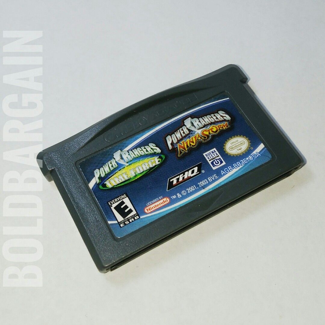 Authentic Power Rangers Ninja Storm + Time Force Game Cartridge for Nintendo Game Boy Advance SP DS Lite GBA Gameboy console628530581136651120