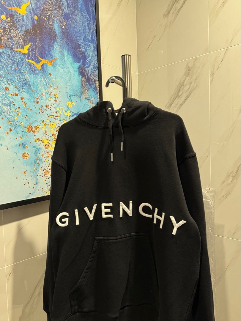 GIVENCHY Black 4G Embroidered Hoodie