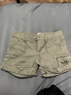 green cargo shorts
