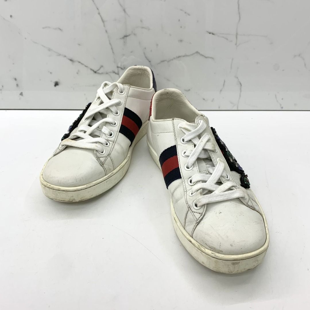 GUCCI 460203 ACE KING SNAKE RHINESTONES DROPPED SIZE 36.5 SNEAKERS 247018566 WE Women s Fashion Footwear Sneakers on Carousell