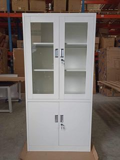 Half glass display steel storage cabinet 8100 | open for bulk order
