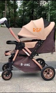 Heavy Duty Foldable Stroller for Baby (Color Beige)