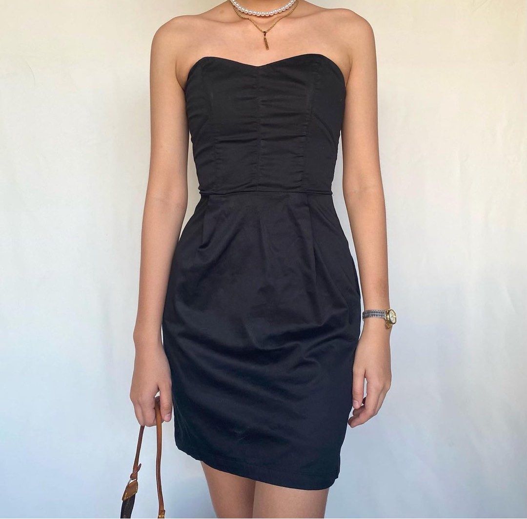 H&m black bodycon dress shop