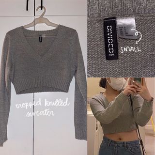 H&M gray knitted sweater