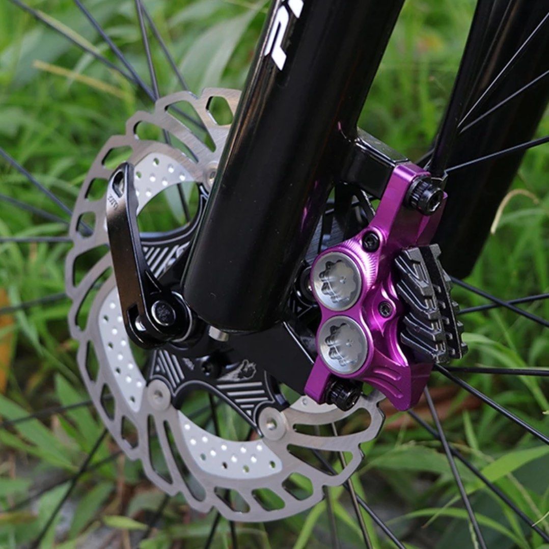 iiiPRO 4 Piston Hydraulic Brakes Set for MTB Sports Equipment Bicycles Parts Parts Accessories on Carousell