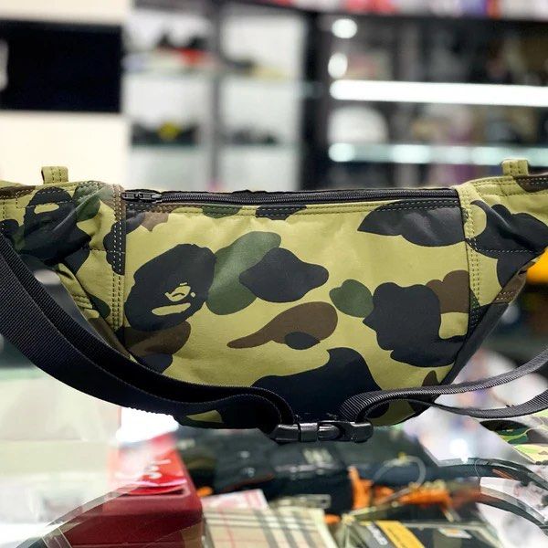 INSTOCK Bathing Ape X Porter Yoshida Japan Waist Bag Camo Men s Fashion Bags Sling Bags on Carousell